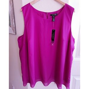 NWT Lauren Ralph Lauren layer sleeveless blouse 3X